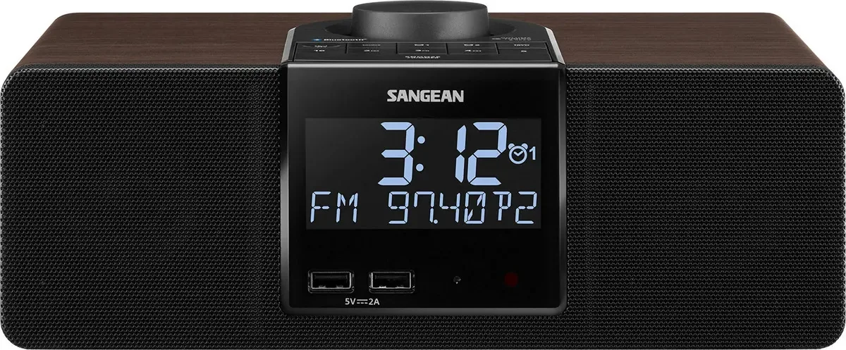 Relógio de mesa Sangean Modelo [Modelo] Cor [Cor] Voltagem [Voltagem] - Despertador digital com rádio FM e alarme ajustável.