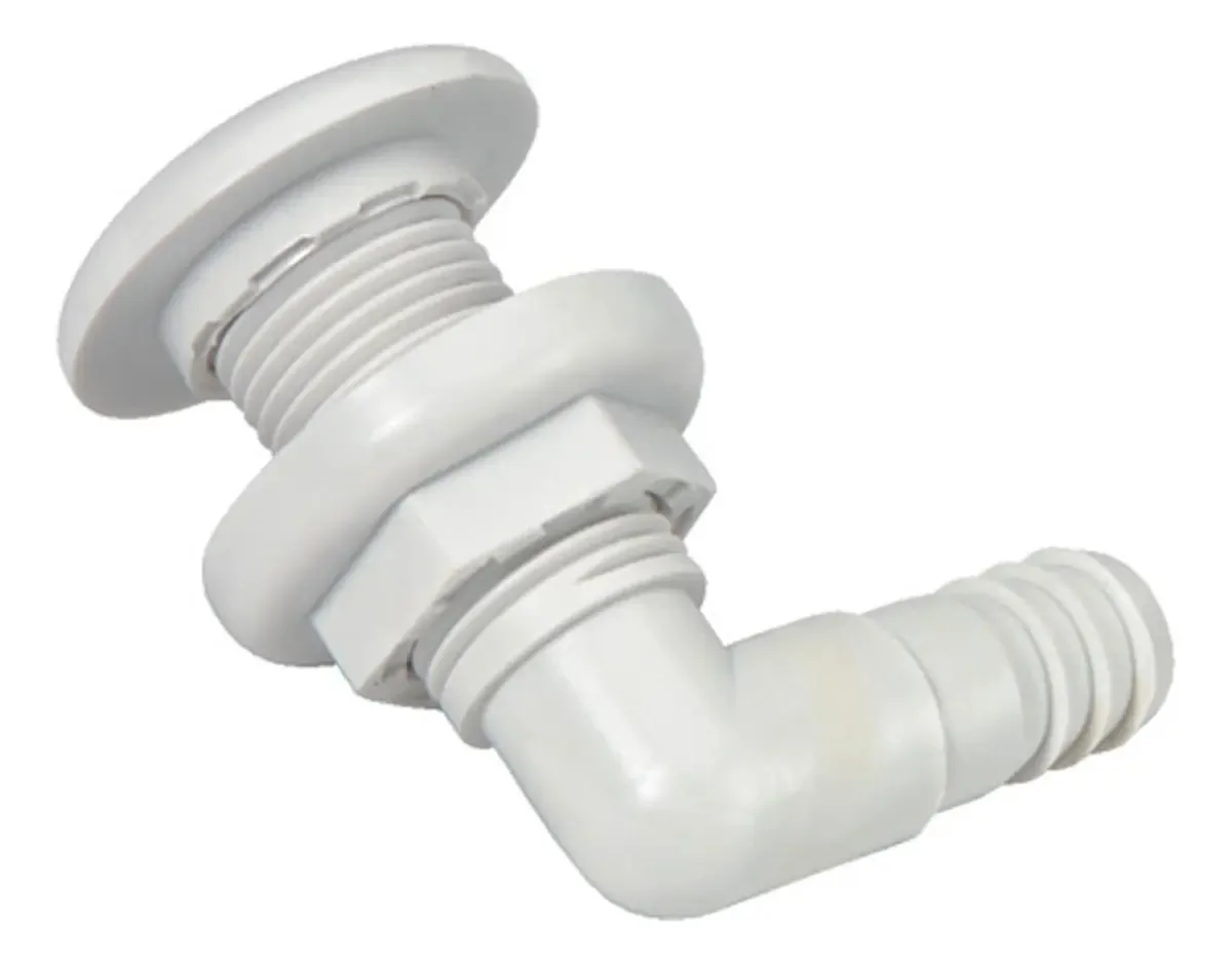 Conector Thru-Hull 3/4 90 branco