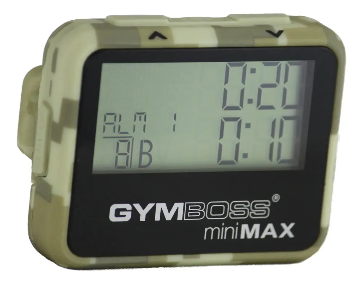 Temporizador e cronômetro de intervalo Gymboss Minimax - Camuflagem
