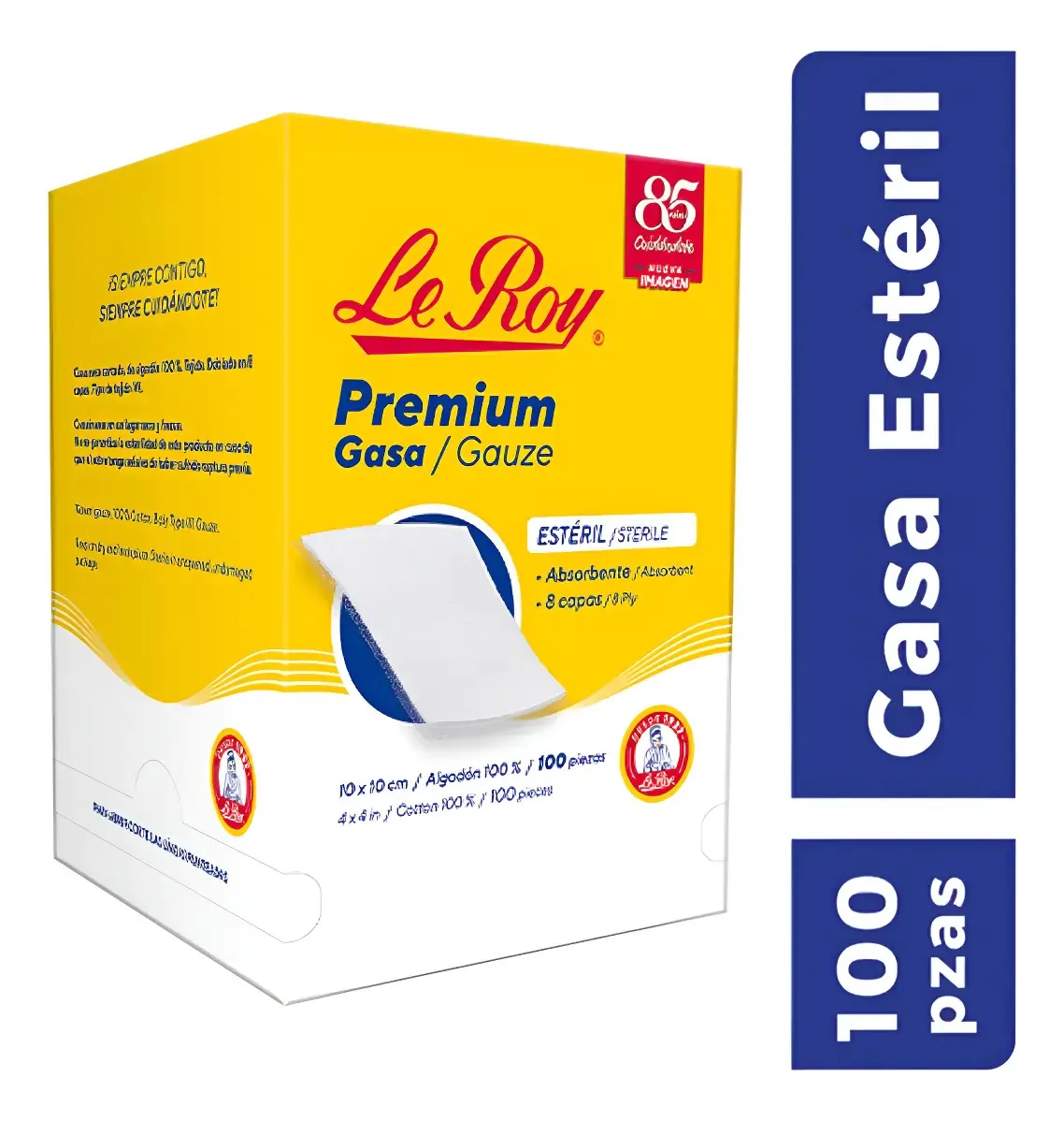 Gaze Ideal Leroy 10x10 Cm | Pacote Com 100 Peças Branco