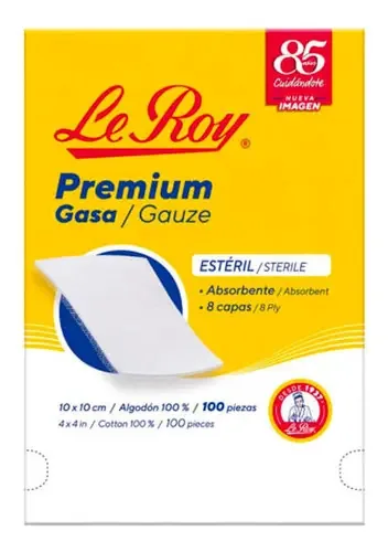 Gaze Estéril Le Roy 10x10 Cm 100 Peças