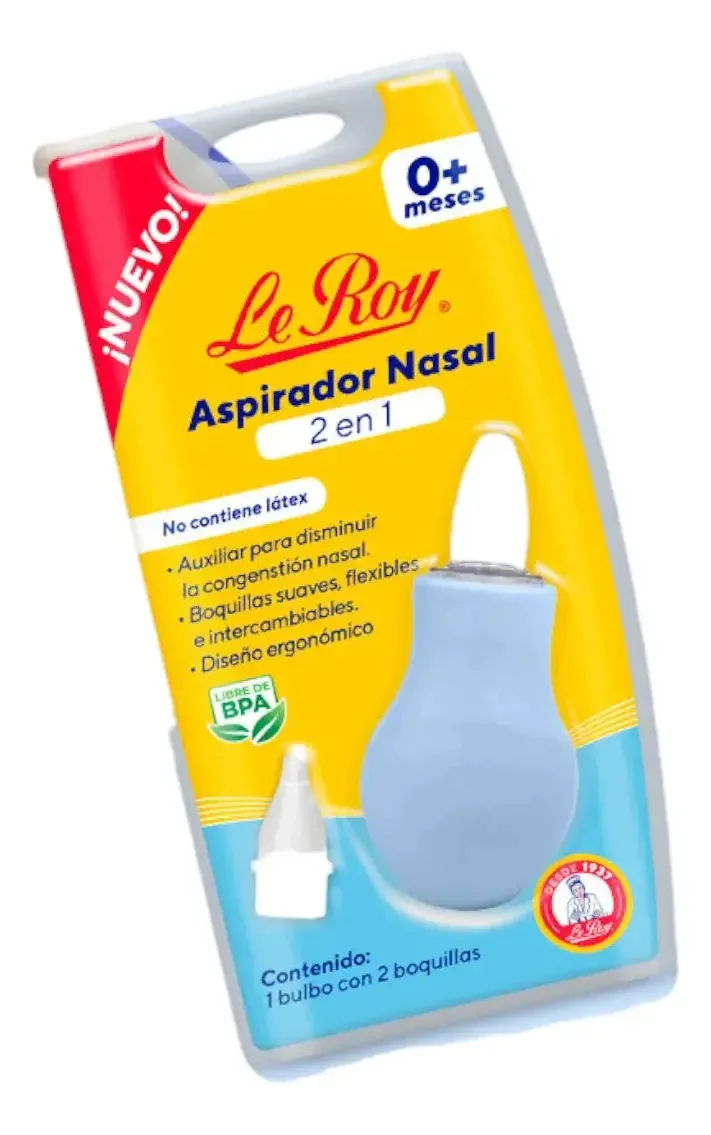 Aspirador nasal 2 em 1 Le Roy Light Blue sem látex