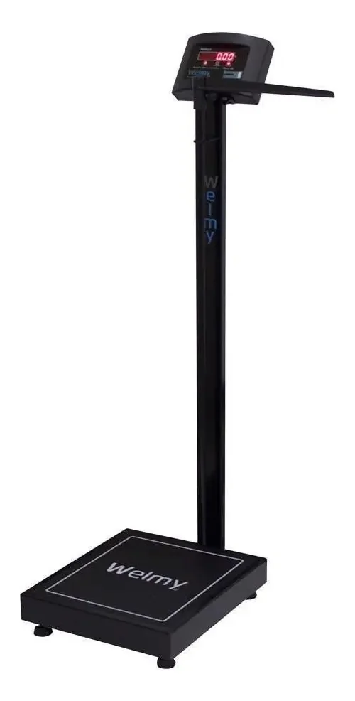 Balança antropométrica digital preta Welmy W200a