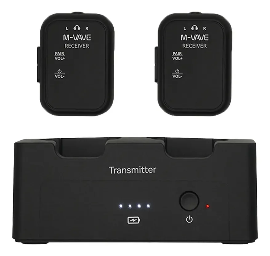 Mini sistema de monitoramento de áudio sem fio portátil de 30m