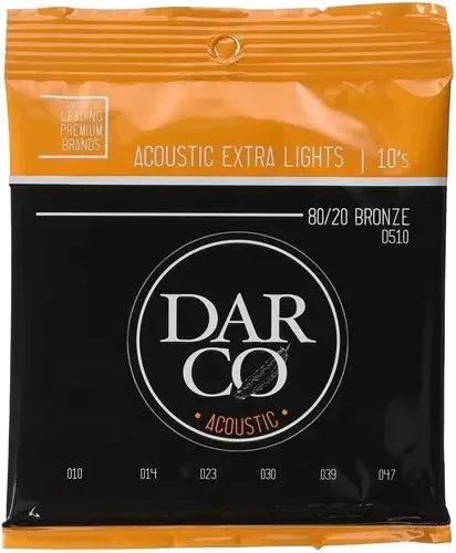 Cordas de guitarra acústica Darco de 6 cordas Xl, 80/20 Br
