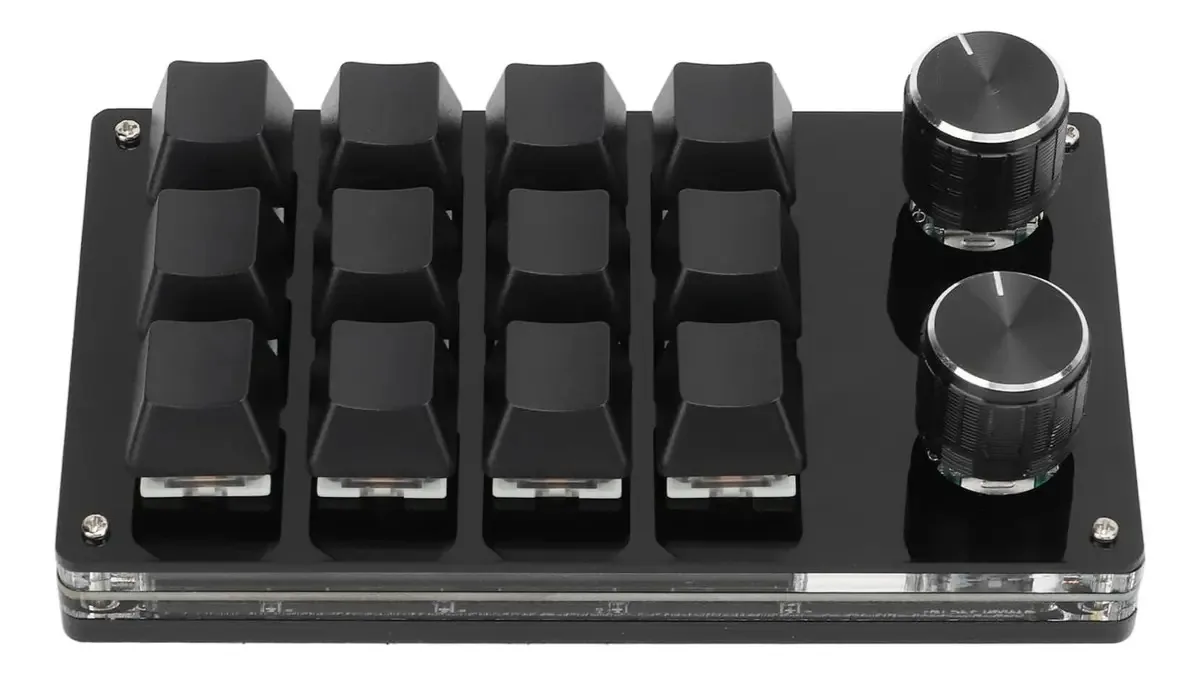 Teclado mecânico macro com uma mão, teclado mecânico para Y