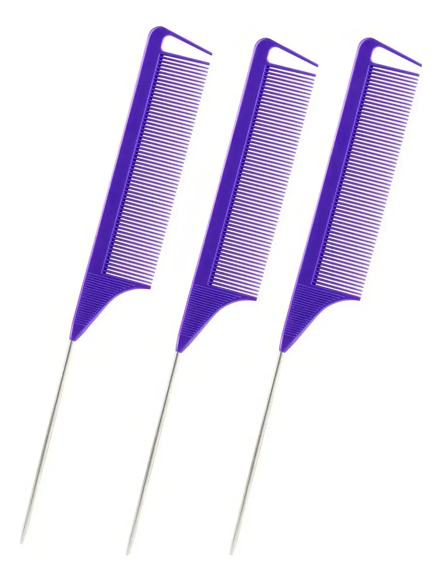 3 pentes para rabo de rato, pentes de cabeleireiro para mulheres