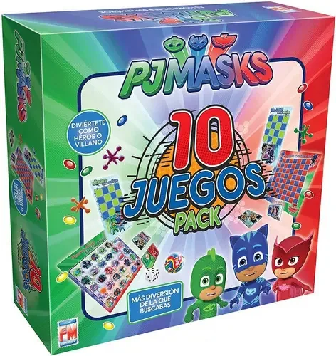 Pacote de 10 jogos de tabuleiro infantis Pj Masks