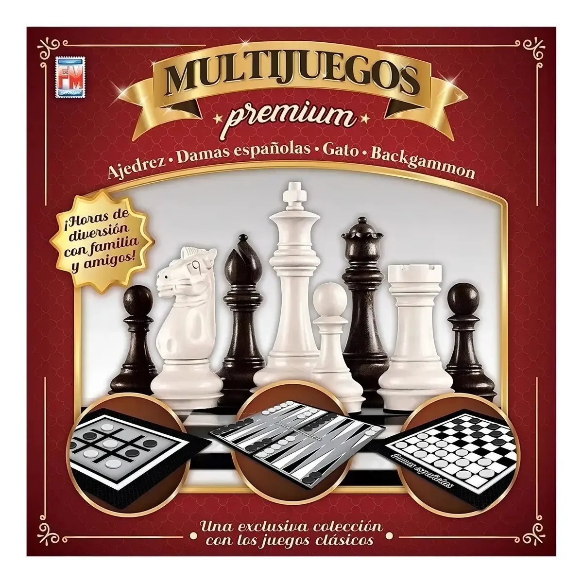Multijogos 4 em 1 premium, xadrez, damas, gato e gamão