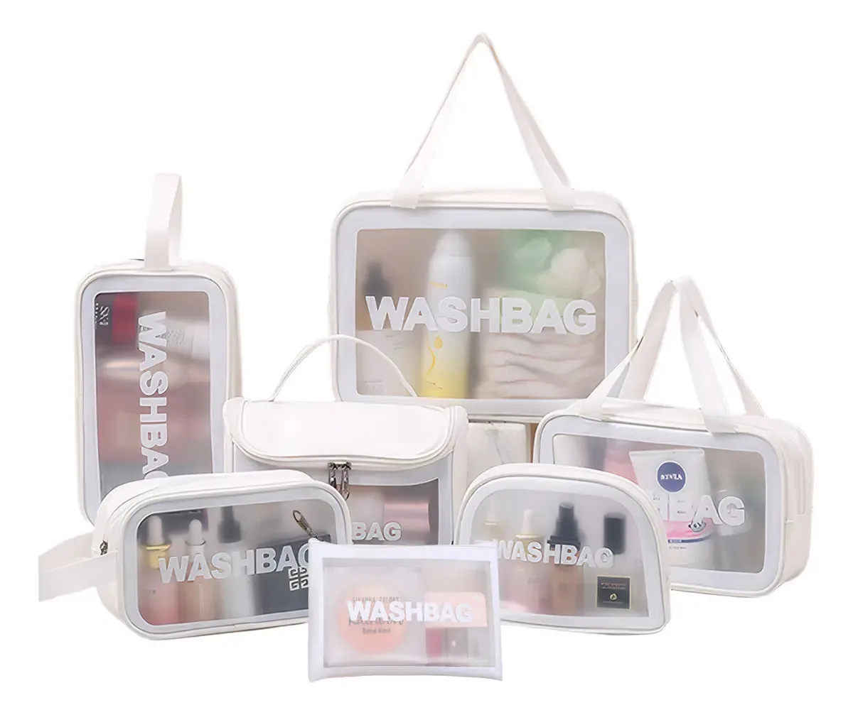 Kit de higiene profissional Tethram, caixa de cosméticos de viagem feminina, branca