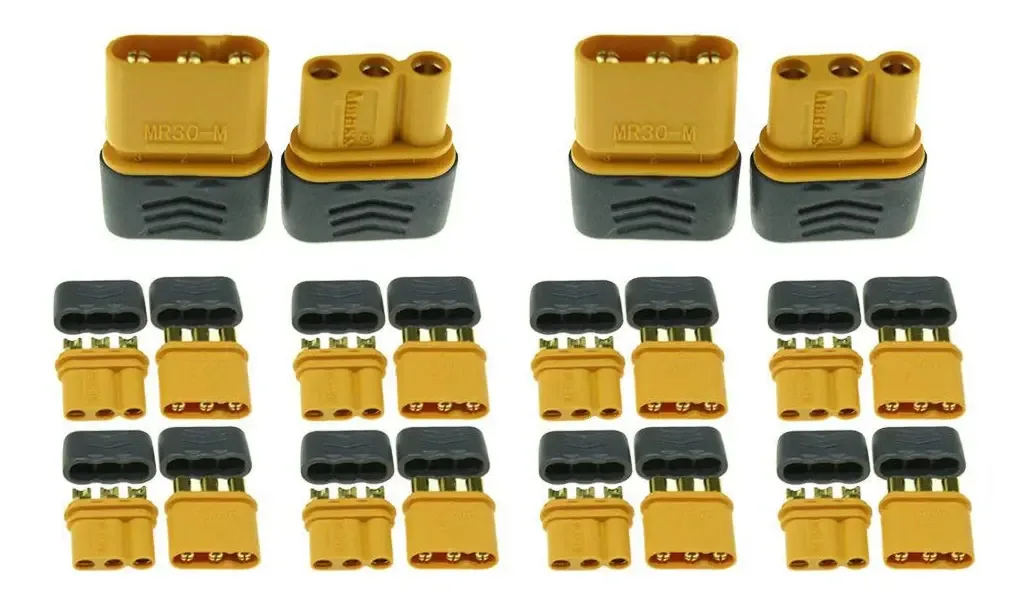 10 pares de conectores de avião masculinos femininos Amass Mr30 Rc