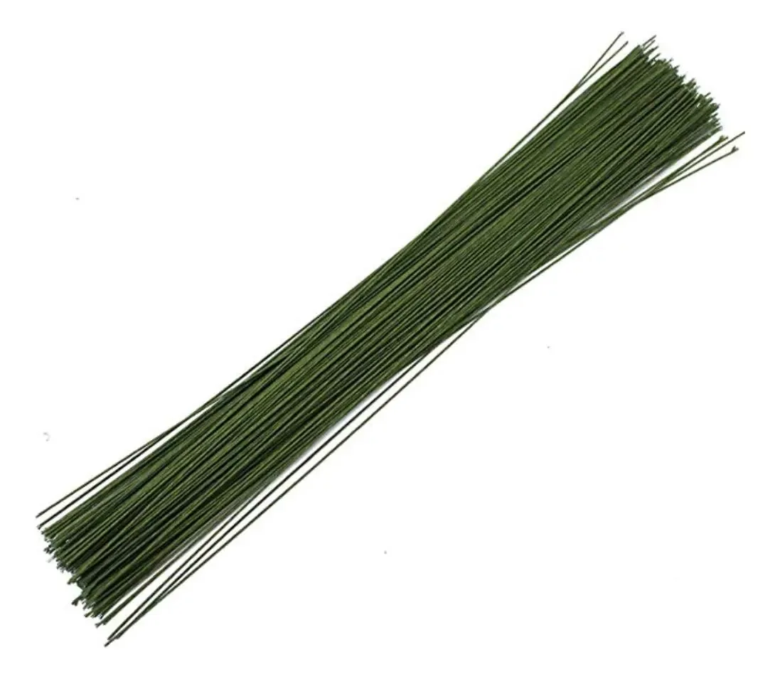 Arame Floral Calibre 26 Verde Escuro 200 Unidades
