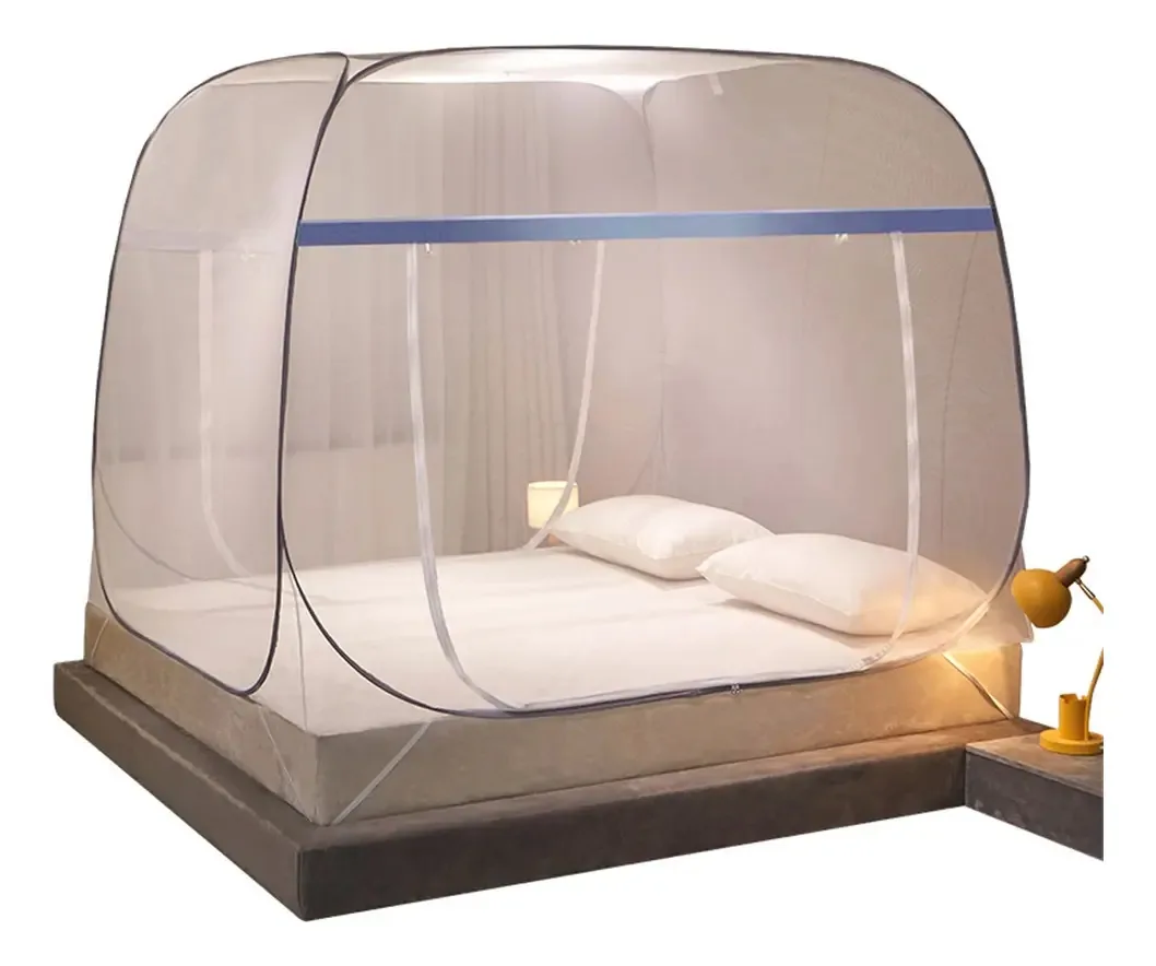 Mosquiteiro dobrável, cama individual, porta dupla, 2* 1,8 m