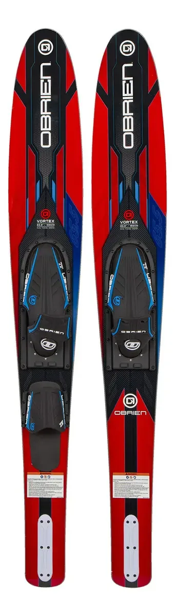 Combo O'brien Vortex Widebody - esquis aquáticos (66 polegadas), vermelhos