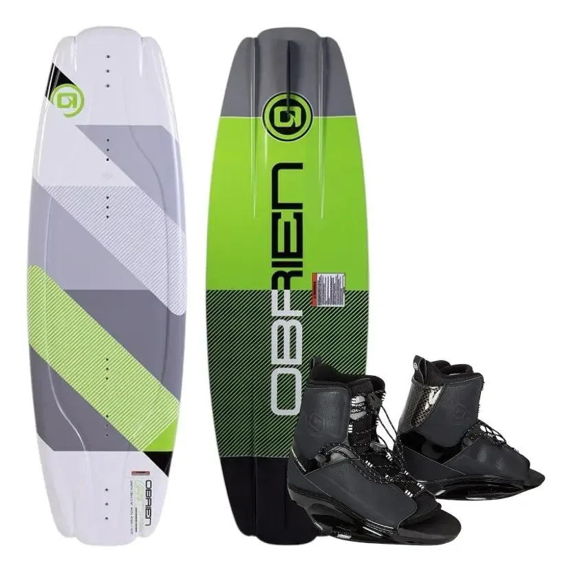 Combinação de wakeboard Obrien Clutch || + Botas Obrien Border cor branca/7 - 10 nós