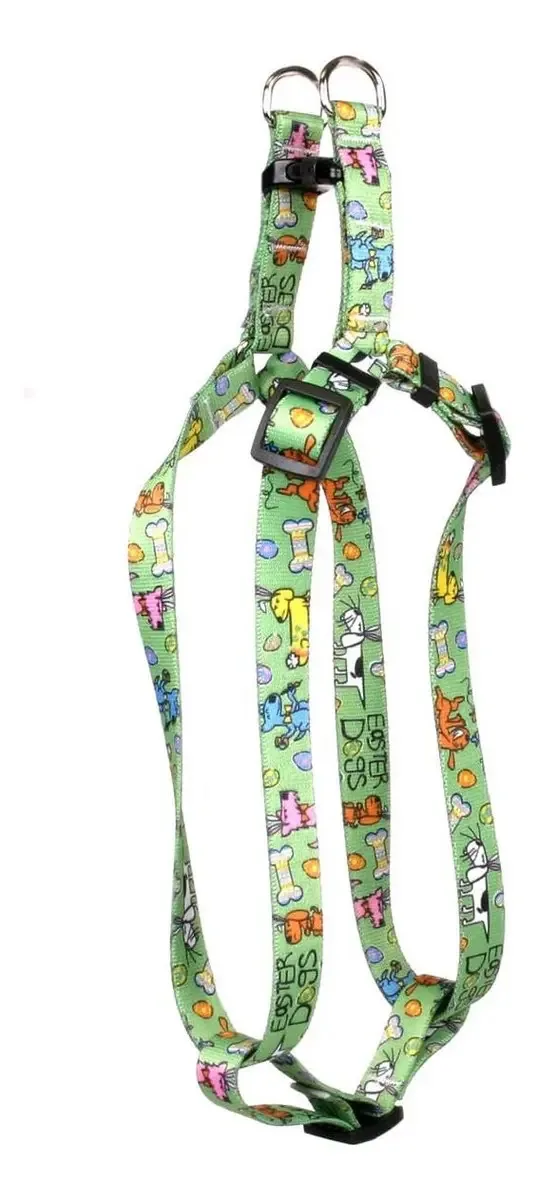 Arnês de degrau padrão com design amarelo para cães, cães