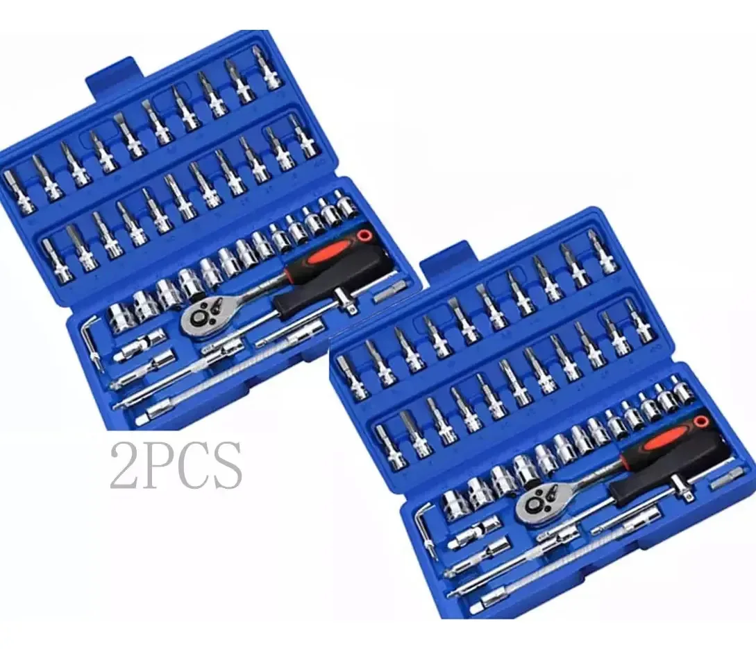 Kit de ferramentas mecânicas Autocle para aço 46 peças, 2 peças, 2 peças, 2 peças