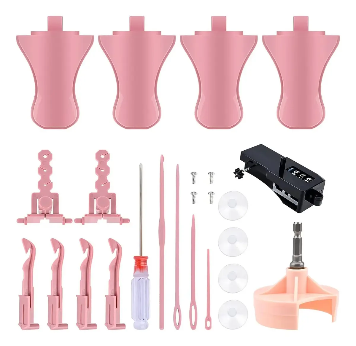Conjunto de 25 adaptadores para máquinas de tricô Acce