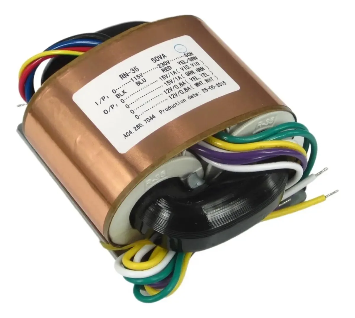 1 Transformador de áudio R Core 50va 50w 15v x2+12v X2 para pré-amplificador Amp Dac