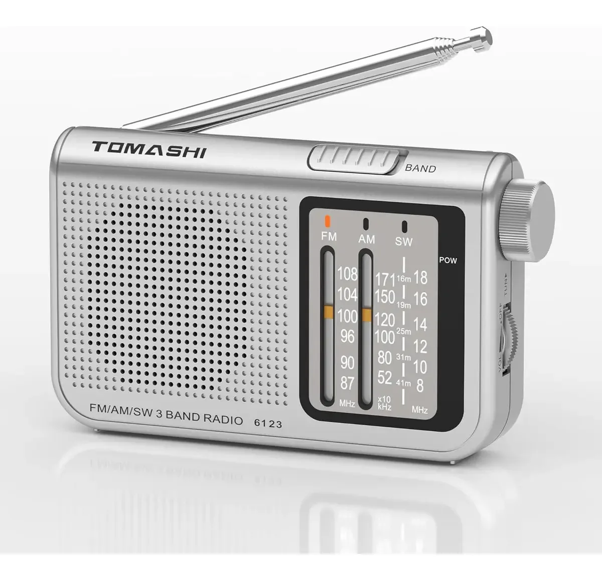Rádio portátil de ondas curtas Am Fm - Rádio transistorizada