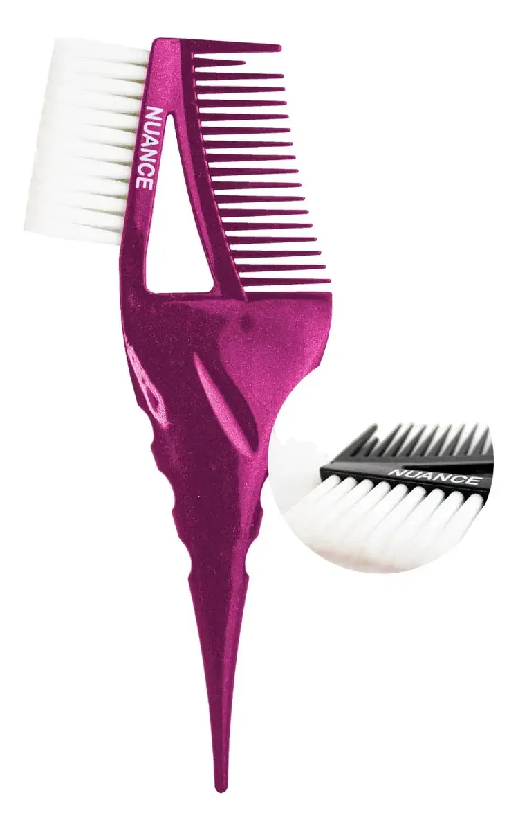 Pente Pincel Nuance Para Mechas Esfumado Coloração Cor Roxo
