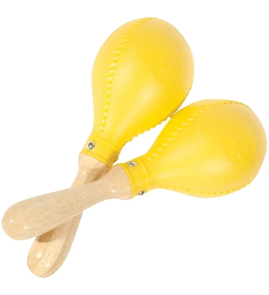 Maraca Latin Percussion LP281 Cabo Madeira Cabeça Plástico