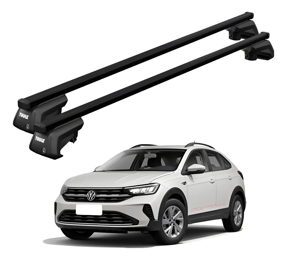Rack Travessa De Teto Square Bar Thule Nivus Preto