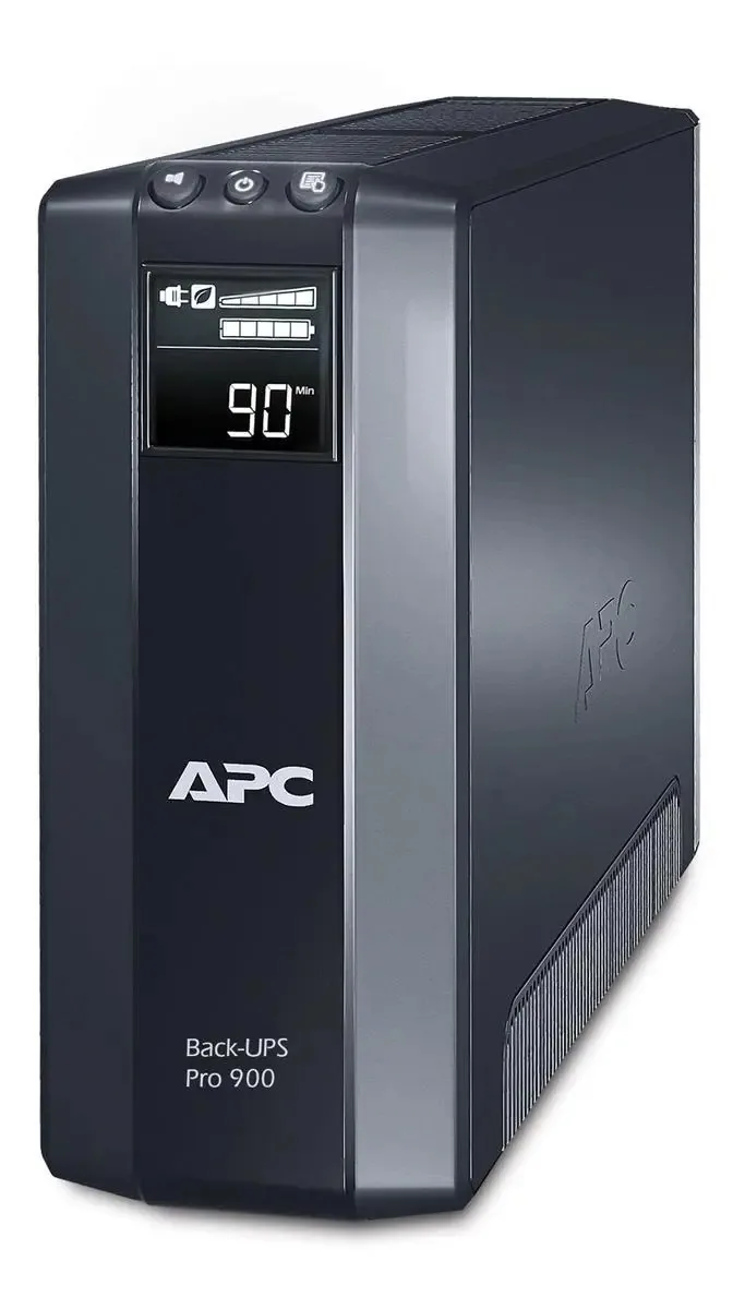 APC Back-UPS BR900GI 900VA entrada e saída de preto