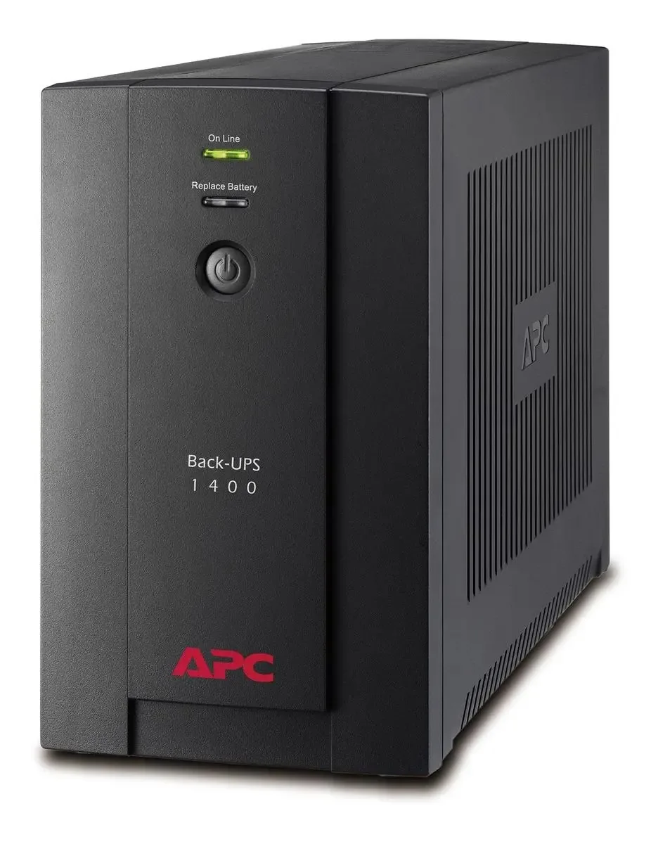 APC Back-UPS BX1400UI 1400VA entrada e saída de preto