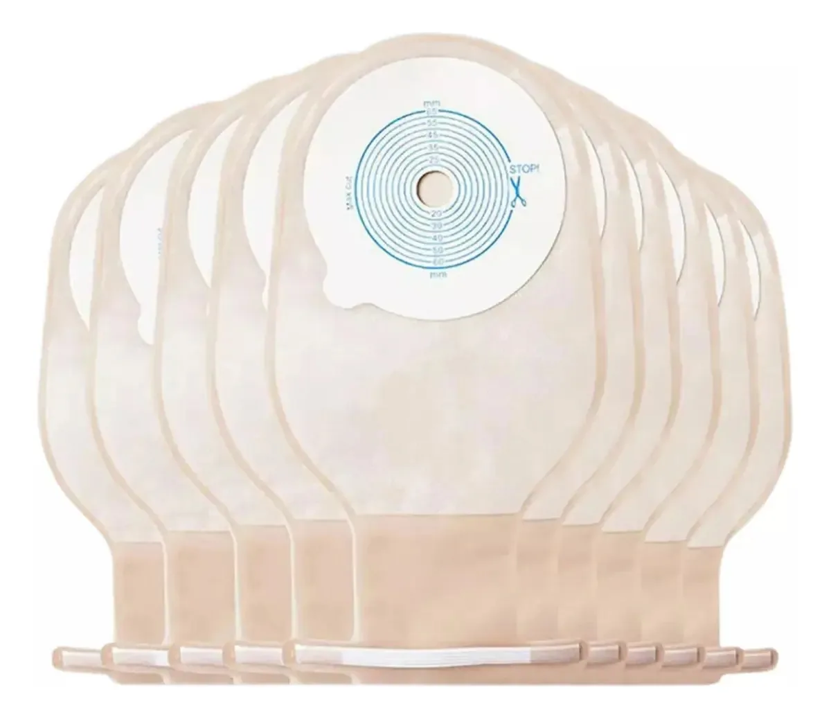 10x Bolsa de colostomia drenável com filtro de odor e gás anti-A2407-086 | Medclean Solutions