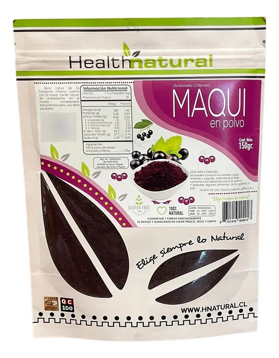 Pó Natural Maqui Health 150g - 100% Natural