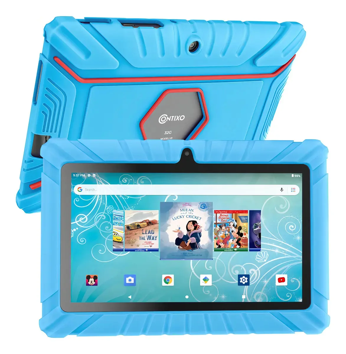 Contixo V8-2 Kids 7 Edição Tablet Brinquedo Educativo Android 8.1 Controle Parental Tablet Infantil 1gb Ram 16gb Conteúdo Pré-instalado Looney Tunes Wifi Câmera 20+ Apps Educativos Jogos Para...