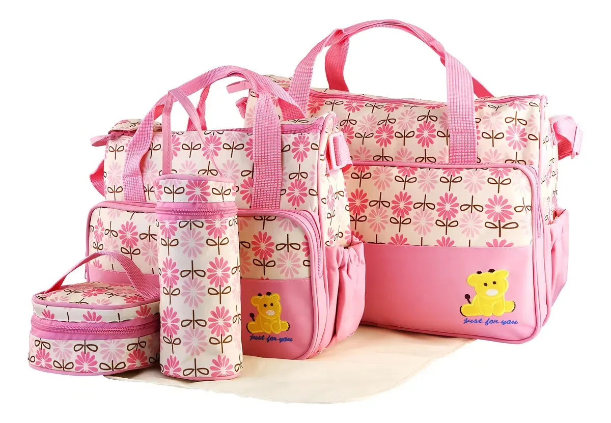 Conjunto de 5 bolsas de fraldas, bolsas para fraldas para bebês, bolsas
