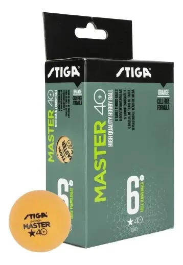 Bola de tênis de mesa Stiga Master Orange 1 Star