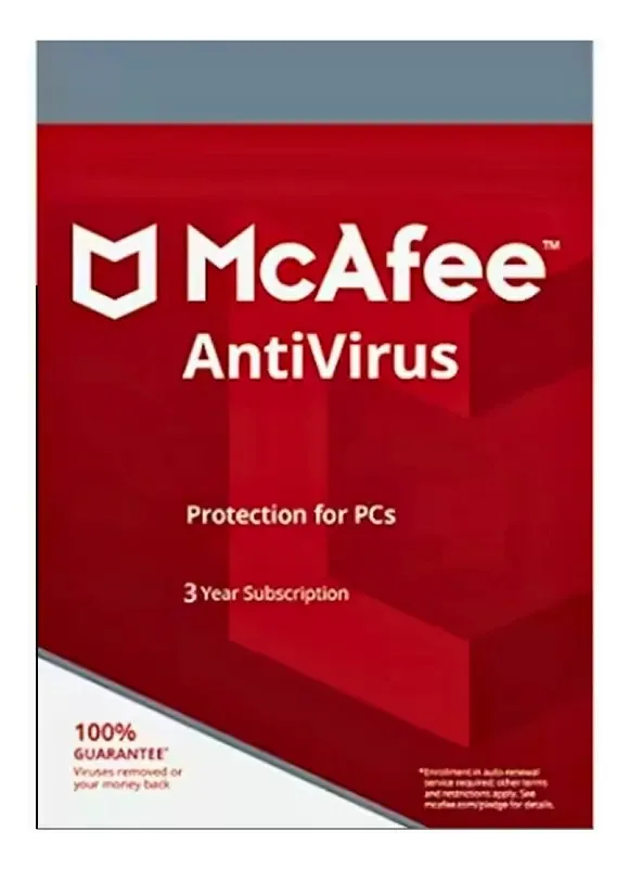 Dispositivo digital Mcafee Antivirus (3 anos, 1)
