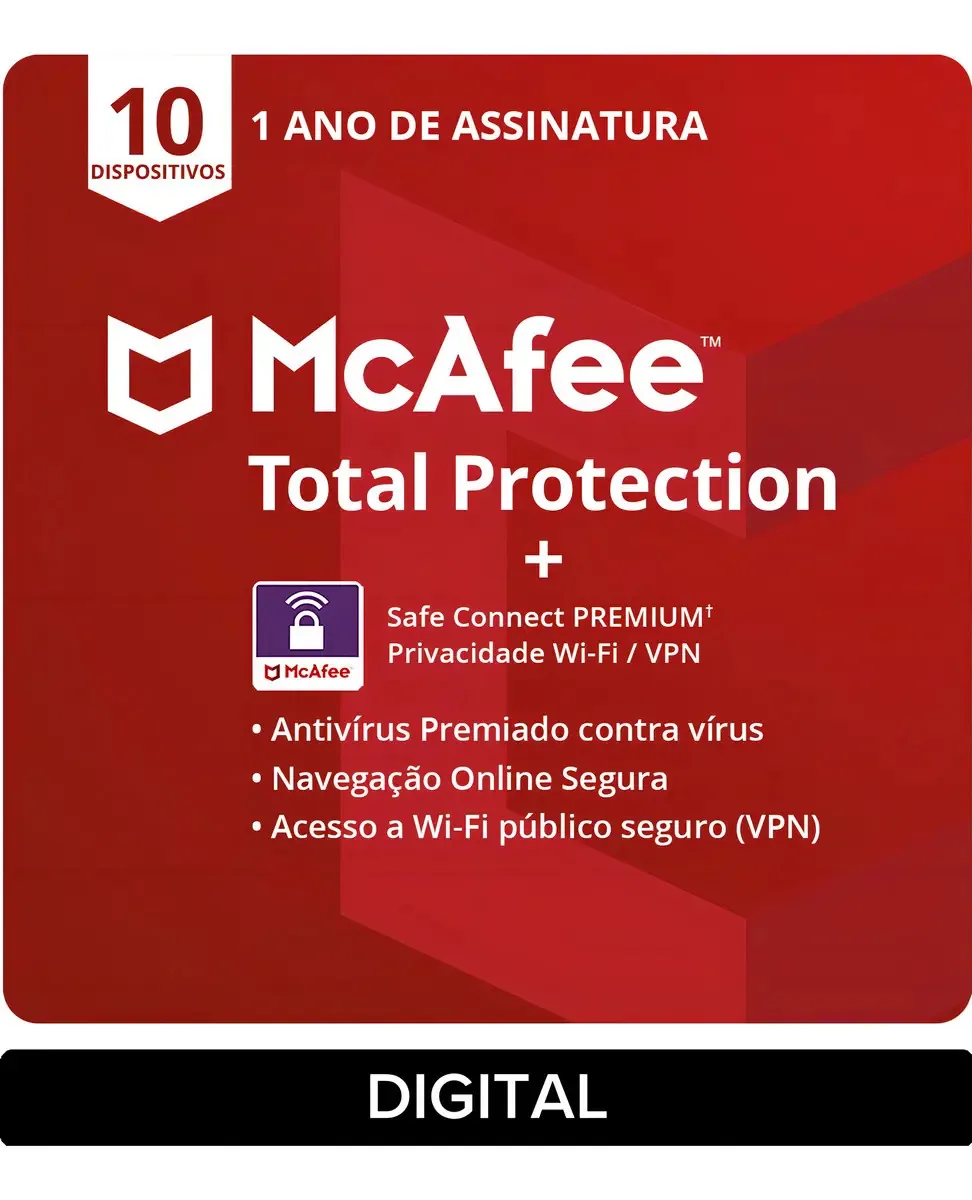 Mcafee Br Total Protection 10 Devices + Safe Conect (Digital)