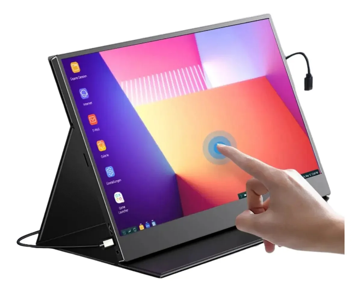 Monitor LED Uperfect 15.6 Touchscreen Full HD 1080p USB-C Alto-falantes