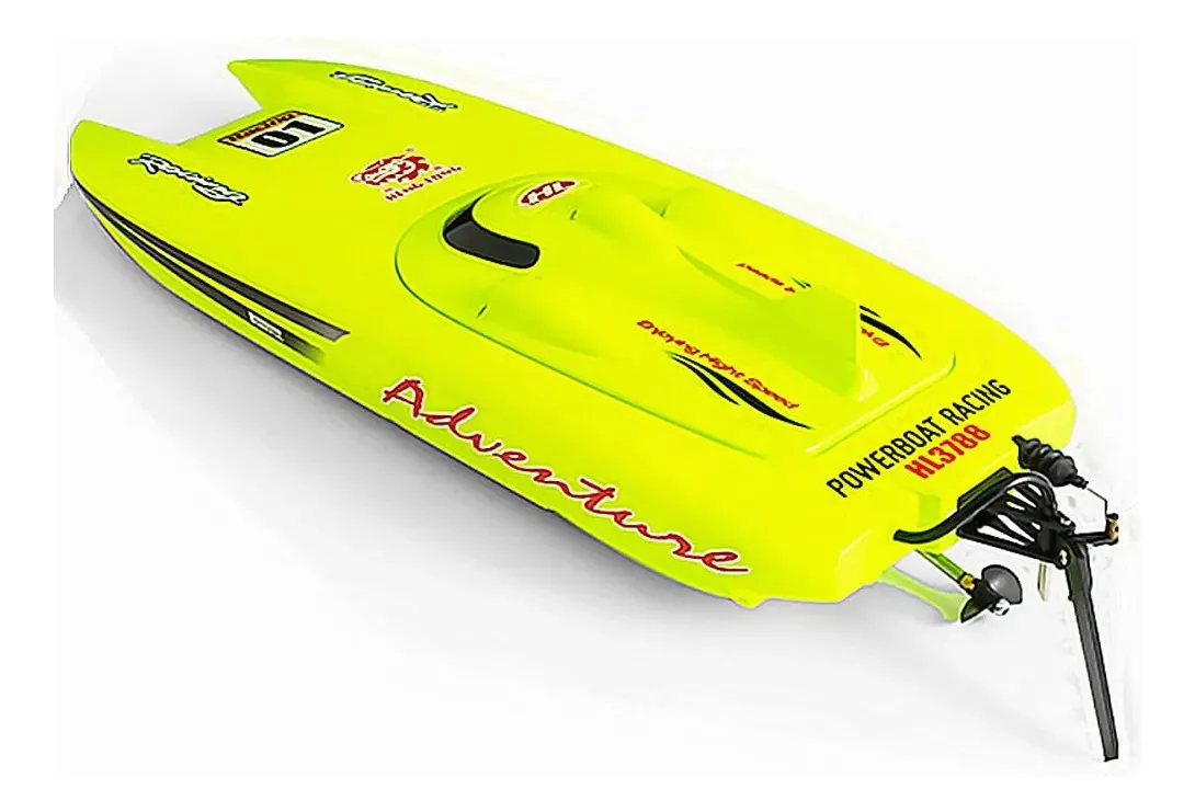 Qaqqvq Remo Competitivo de Alta Velocidade Barco de Controle Remoto Super Grande Lancha Elétrica Recarregável Iate Verão Brinquedos Aquáticos ao Ar Livre S para Crianças Motor de Alta Velocidade