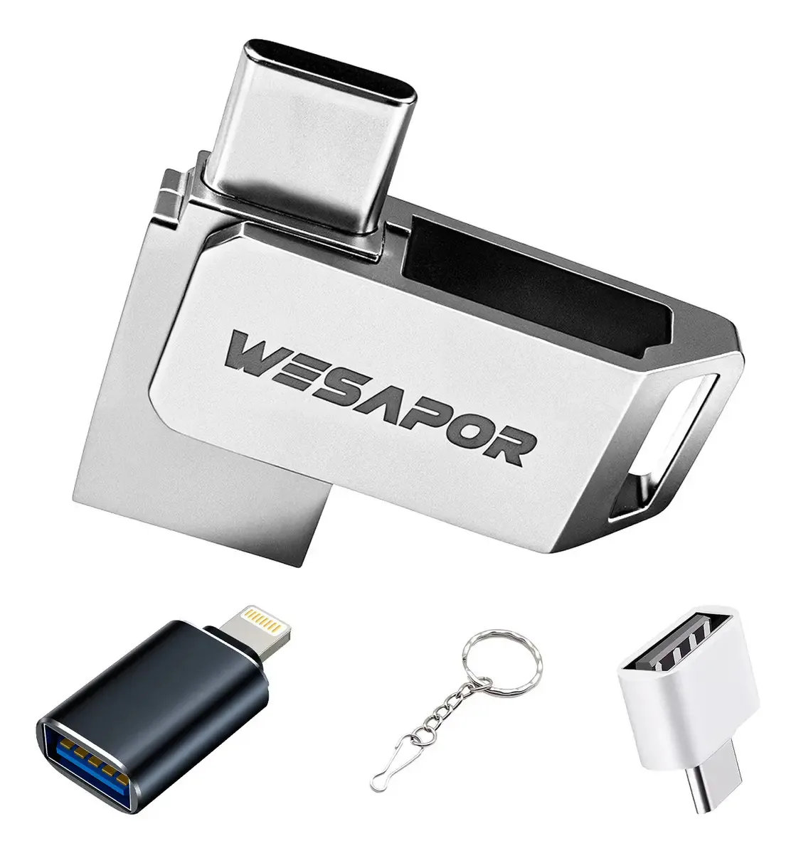 Pendrive Wesapor U2TB 2TB 3.1 prateado