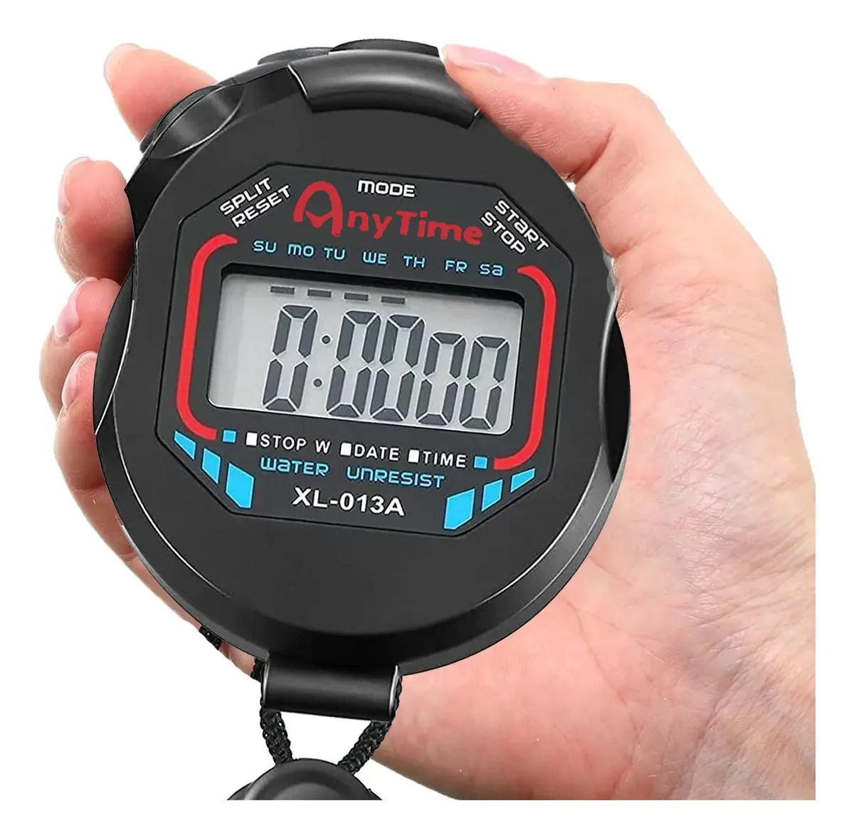 Cronômetro digital profissional com temporizador digital e alarme, ideal para atividades diárias e esportes. Para esportes, temporizador, corrida, natação, atletismo à prova d'água