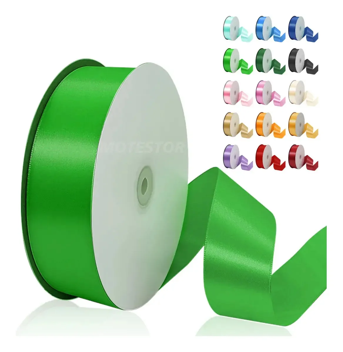 Largura do rolo de fita de cetim 4 cm 91 metros, fita de cetim, fita de cetim, fita e rolo de fita para decoração, fita decorativa ideal para festas, casamentos, aniversários e Natal. Fruta verde
