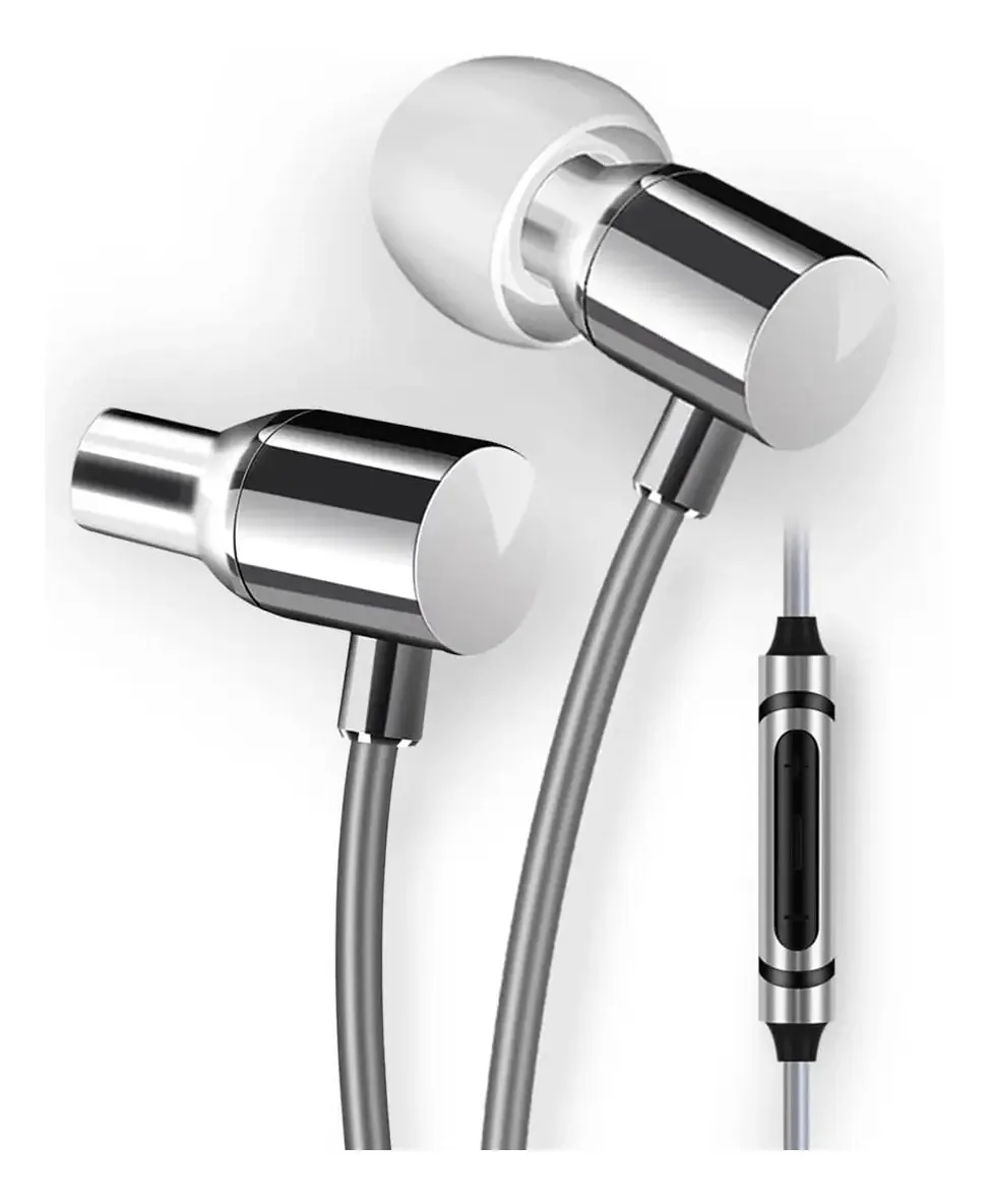 Fones de ouvido estéreo Faaeal Poppy Metal Bass Hifi Tuning com