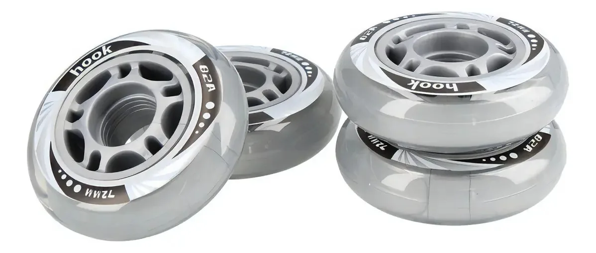 Pacote X4 Rueda 72 76 80 82 mm Patin En Linea Poliuretano Hook