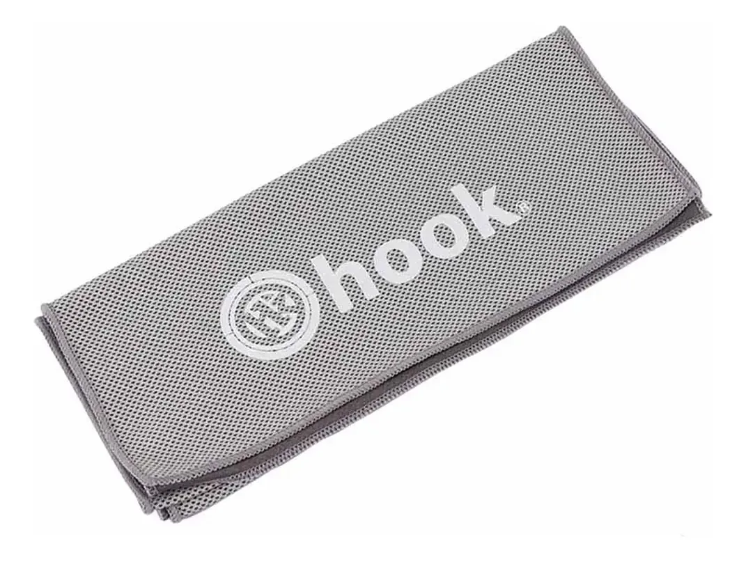 Toalha esportiva de microfibra Grey Hook, cor cinza