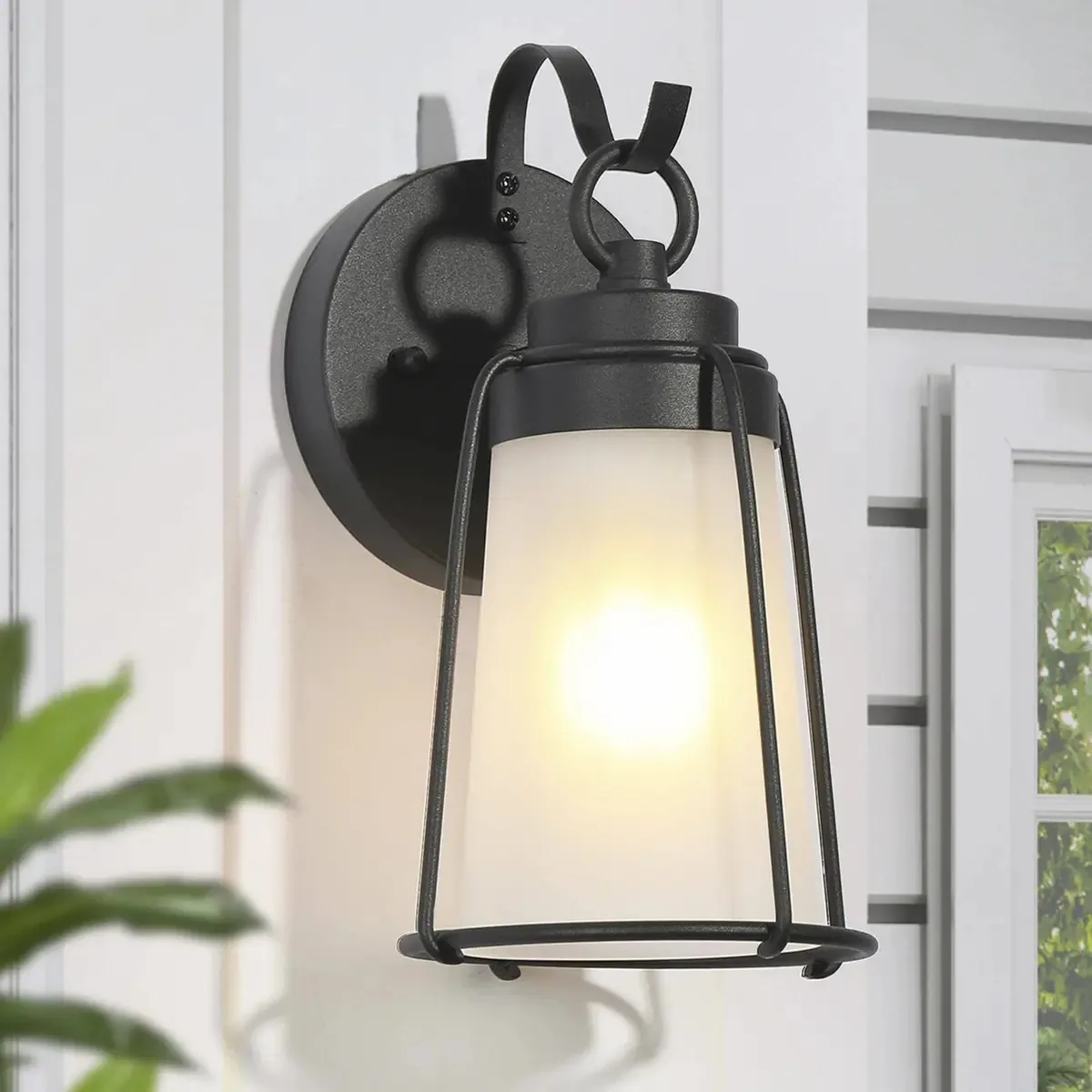 Luminária de parede exterior Gepow Farmhouse Style, luzes de parede
