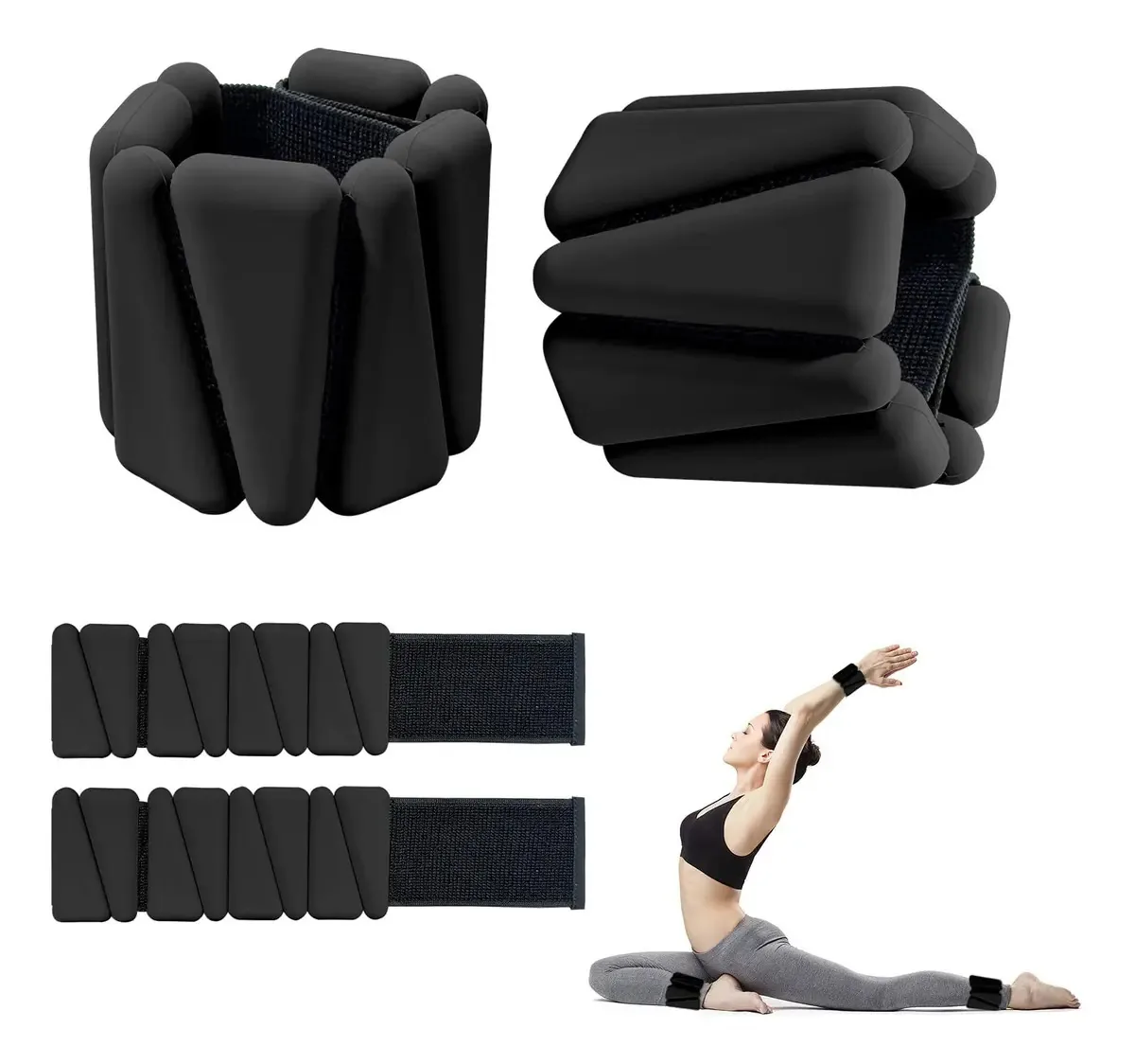 Leggings de silicone antiderrapantes de 2 libras para pilates e ioga
