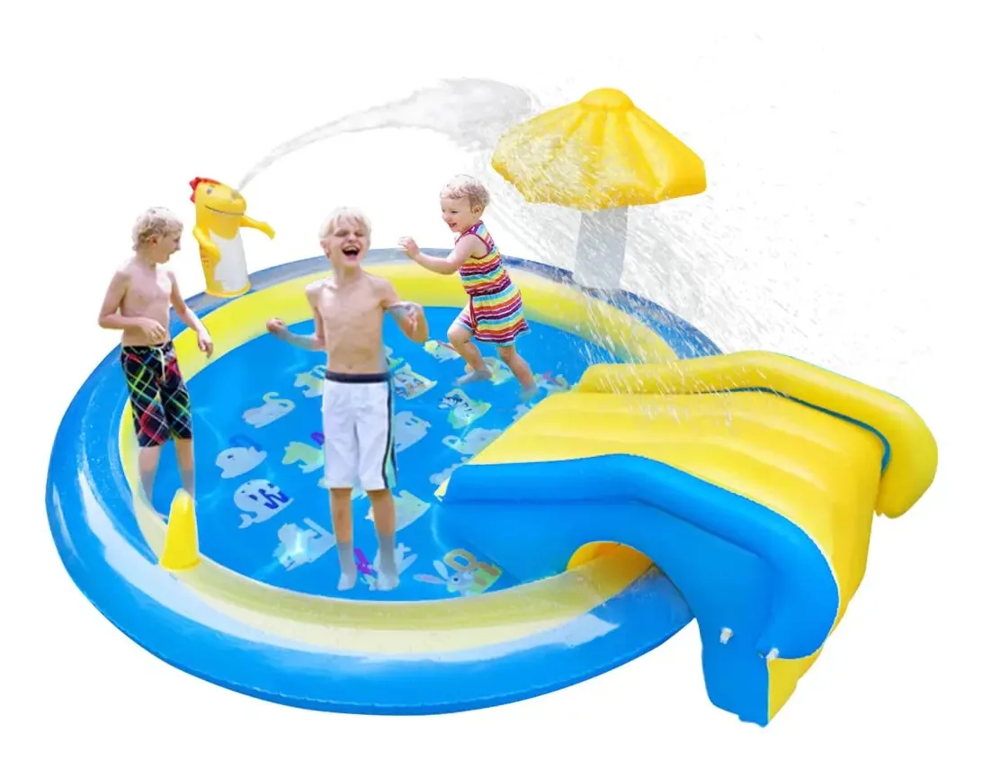 Centro de jogos inflável de dinossauros, piscina redonda P. Cor multicolor