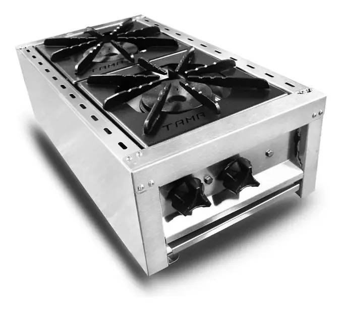 Fogões industriais de aço inoxidável embutidos (35x65) 16 kg de cor prata