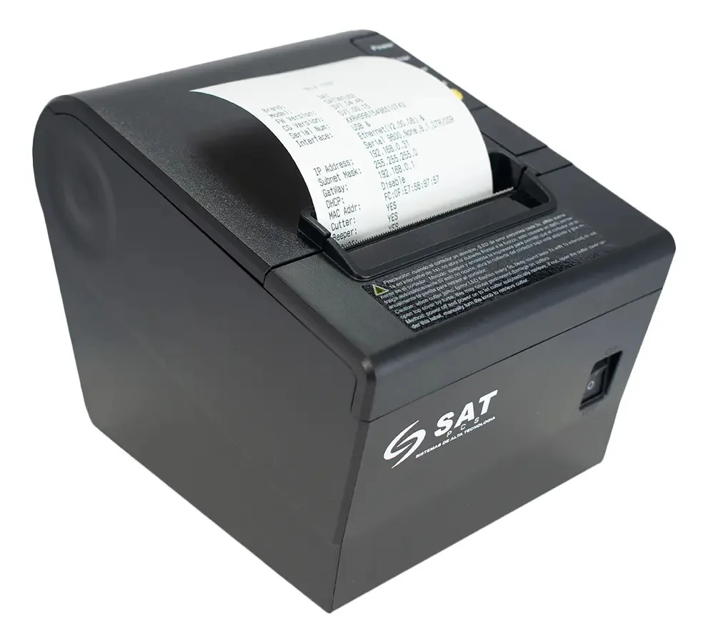 Impressora térmica Pos de 80 mm Usb Ethernet Sat Q22ue, cor preta