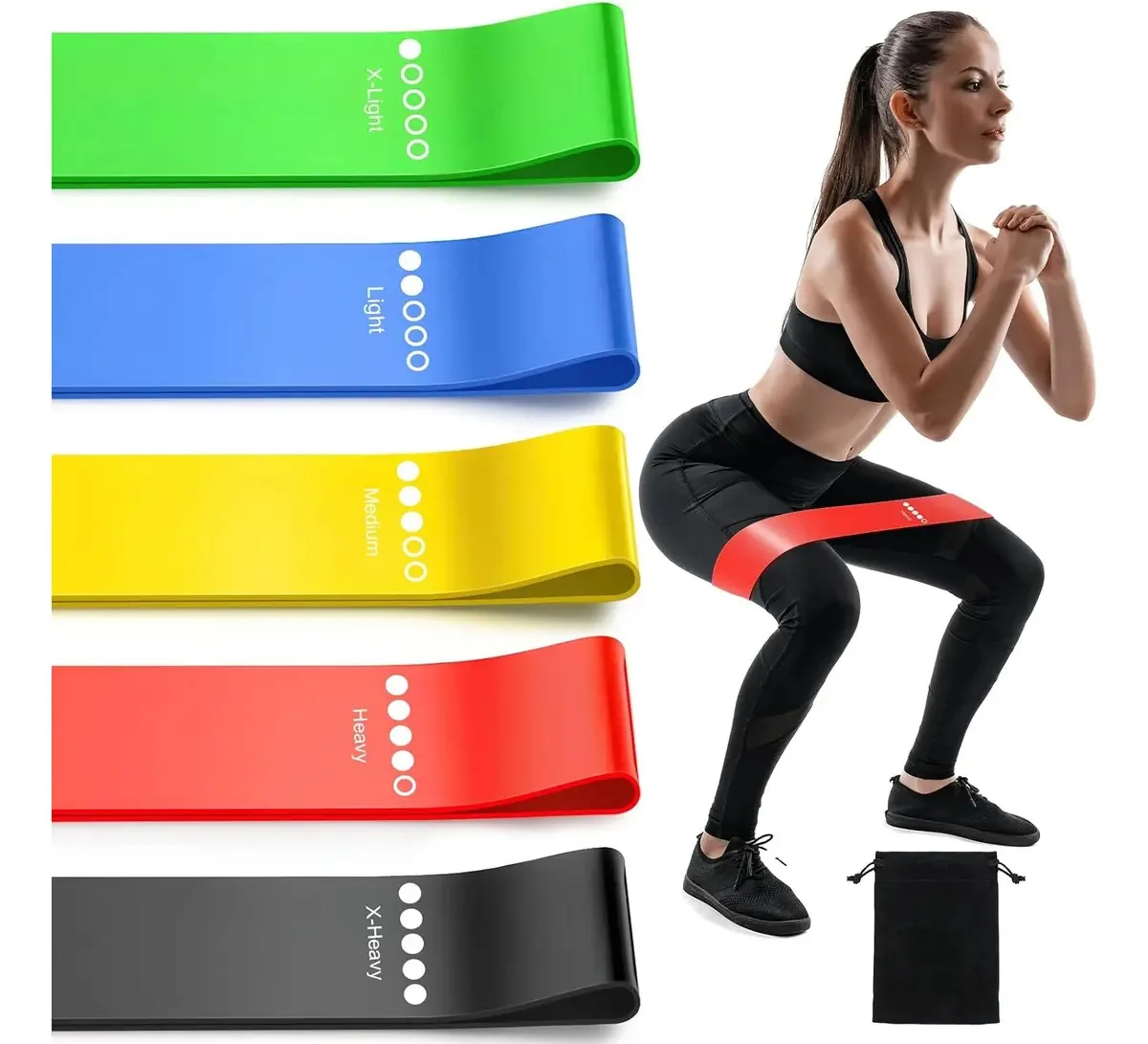 5 faixas de exercícios de resistência para exercícios em casa